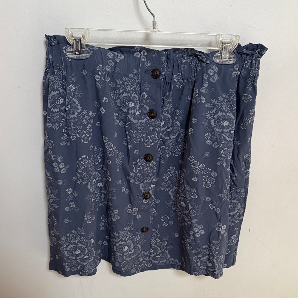 Madewell paper bag button-front Floral mini skirt NWT